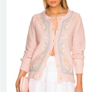 NWT Love Shack Fancy Naj Cardigan L
